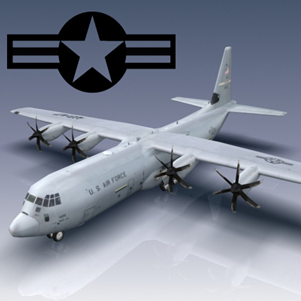 USAF C-130J Super Hercules 3D Models